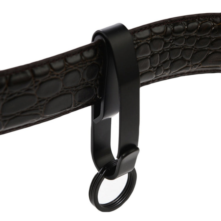 Key Clamp Belt Buckle Stainless Steel EDC Outdoor Buckle, Black