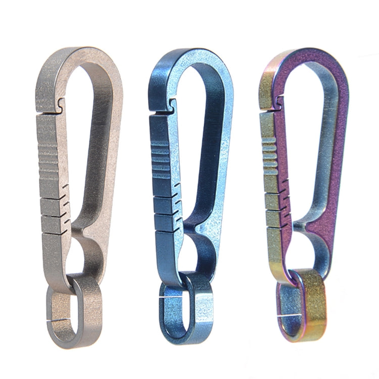 Men Titanium Alloy Keychain Car Key Waist Hanging, Titanium Color, Blue, Colorful Titanium