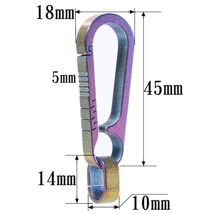 Men Titanium Alloy Keychain Car Key Waist Hanging, Titanium Color, Blue, Colorful Titanium