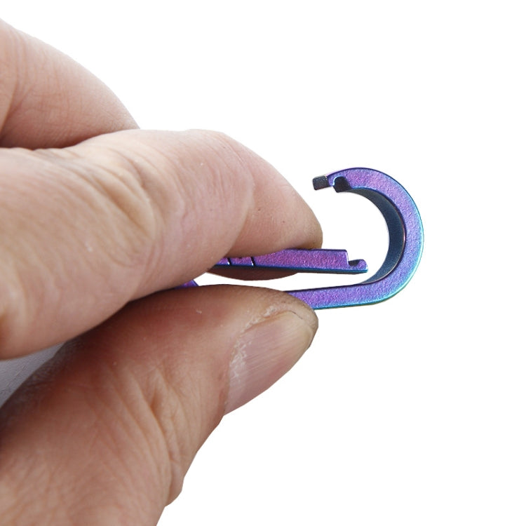 Men Titanium Alloy Keychain Car Key Waist Hanging, Titanium Color, Blue, Colorful Titanium