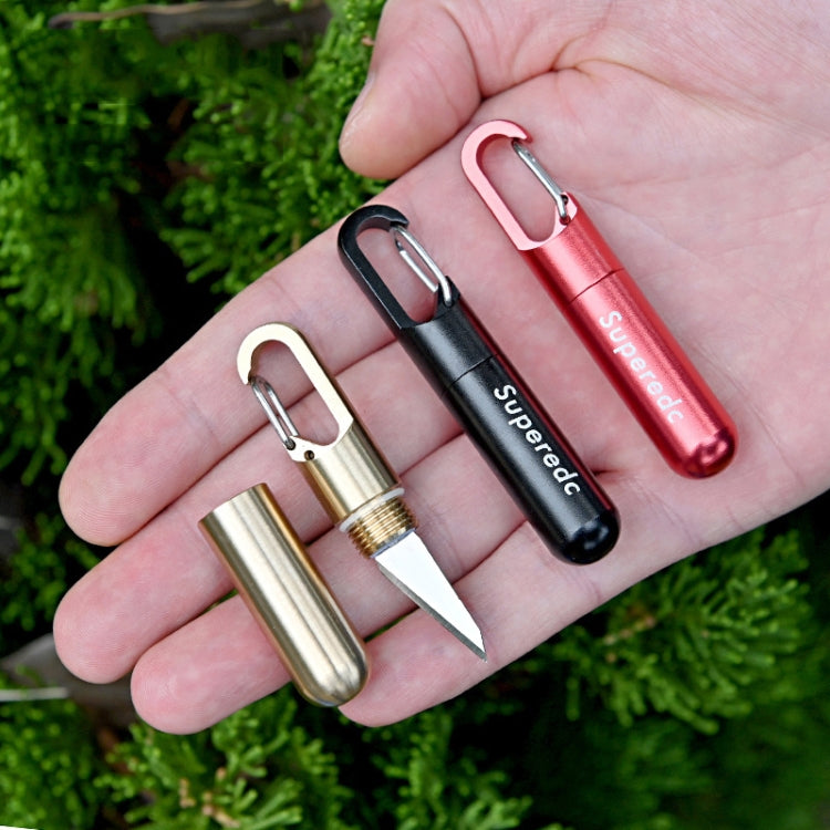 Keychain Pendant Small Knife Portable Art Cutting Knife, Aluminum Alloy Black, Aluminum Alloy Red, Bronze