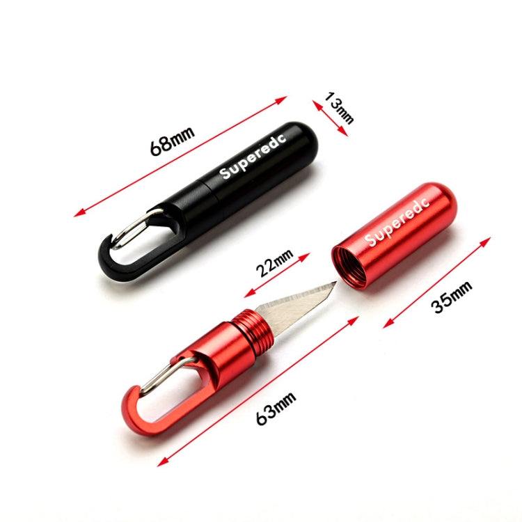 Keychain Pendant Small Knife Portable Art Cutting Knife, Aluminum Alloy Black, Aluminum Alloy Red, Bronze