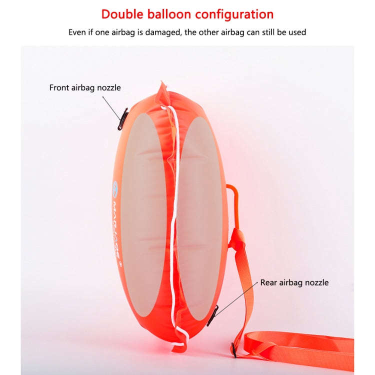 MARJAQE  Double Air Bag Safety Training Swimming Buoy with Waist Belt, Swimming Buoy(Fluorescent Green), Swimming Buoy(Orange)