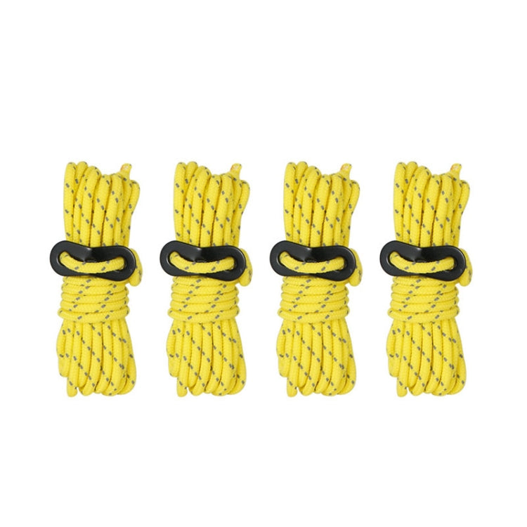 CLS Outdoor Camp Reflective Wind-Proof Camping Support Rod, 4 PCS / Set Yellow, 4 PCS / Set Red, 4 PCS / Set Black, 4 PCS / Set Army Green, 4 PCS / Set White Non-reflective