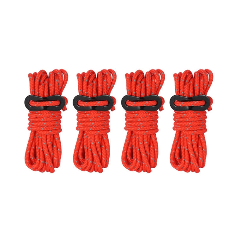 CLS Outdoor Camp Reflective Wind-Proof Camping Support Rod, 4 PCS / Set Black, 4 PCS / Set Army Green, 4 PCS / Set White Non-reflective, 4 PCS / Set Yellow, 4 PCS / Set Red