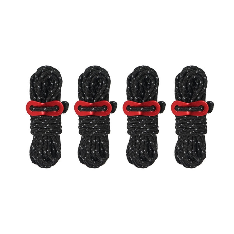 CLS Outdoor Camp Reflective Wind-Proof Camping Support Rod, 4 PCS / Set Black, 4 PCS / Set Army Green, 4 PCS / Set White Non-reflective, 4 PCS / Set Yellow, 4 PCS / Set Red