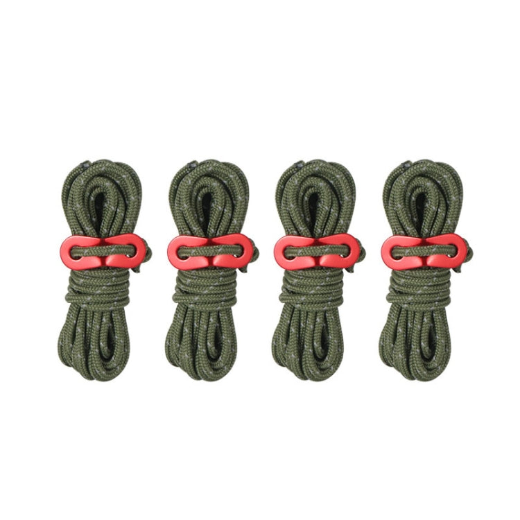 CLS Outdoor Camp Reflective Wind-Proof Camping Support Rod, 4 PCS / Set Black, 4 PCS / Set Army Green, 4 PCS / Set White Non-reflective, 4 PCS / Set Yellow, 4 PCS / Set Red