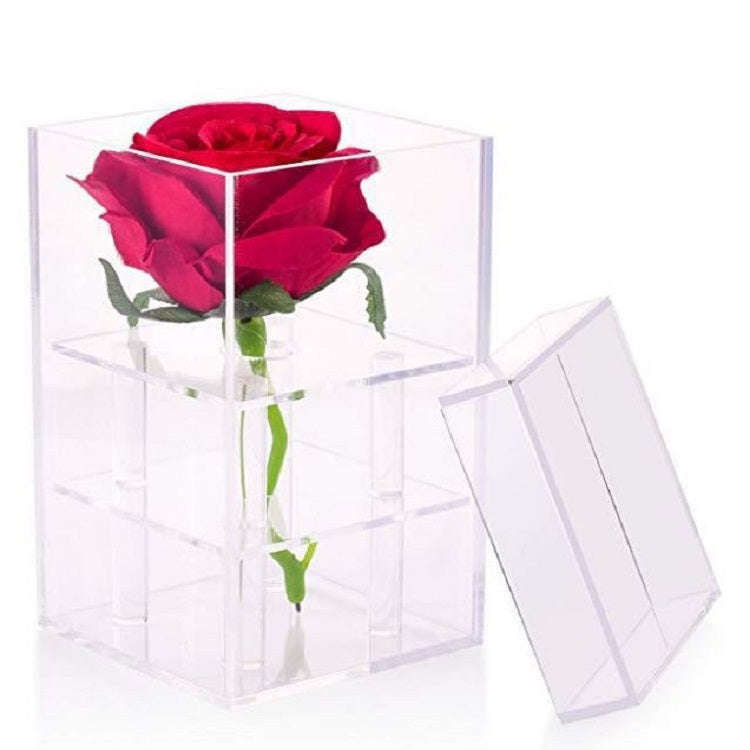 Square Transparent Acrylic Gift Box Flower Box, 1 Hole, 4 Holes, 9 Holes, 16 Holes, 25 Holes, 36 Holes