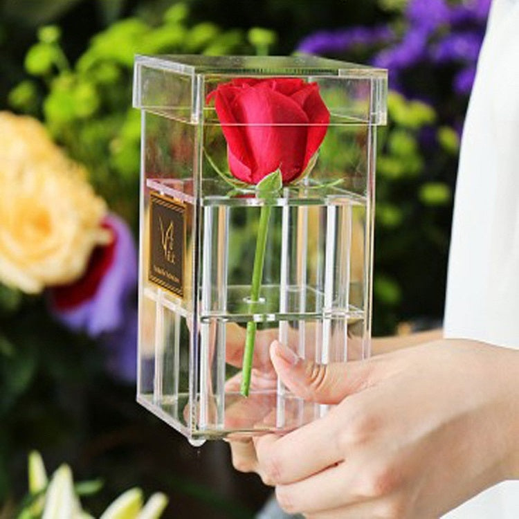 Square Transparent Acrylic Gift Box Flower Box, 1 Hole, 4 Holes, 9 Holes, 16 Holes, 25 Holes, 36 Holes