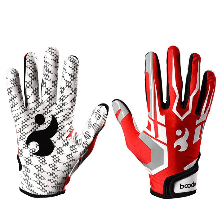 BOODUN C281071G Baseball Rugby Gloves Fitness Sports Anti-Slip Outdoor Hiking Gloves, C281071G Red L, C281071G White S, C281071G White M, C281071G White L, C281071G Red S, C281071G Red M