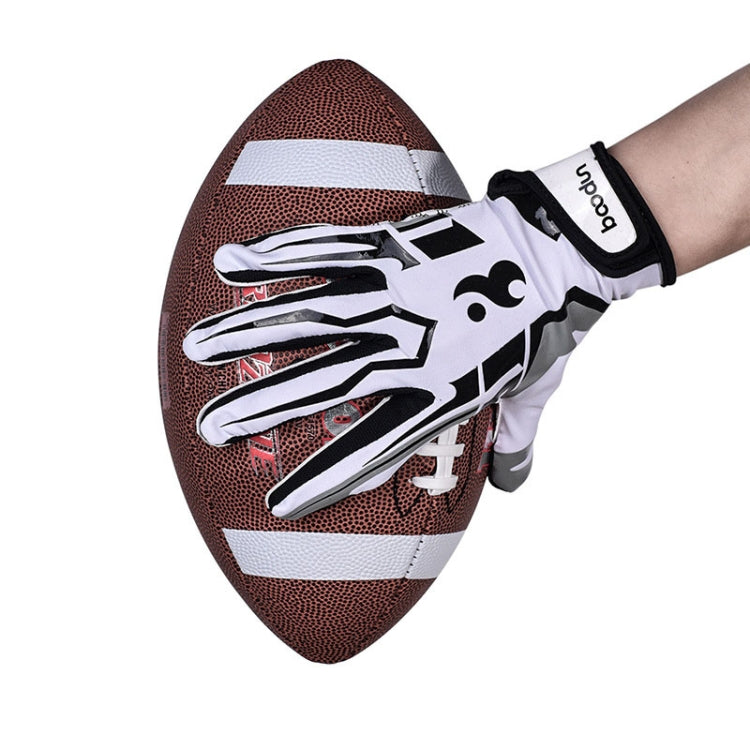 BOODUN C281071G Baseball Rugby Gloves Fitness Sports Anti-Slip Outdoor Hiking Gloves, C281071G White S, C281071G White M, C281071G White L, C281071G Red S, C281071G Red M, C281071G Red L