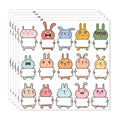 10 Sheets Cute Animal Name Stickers 15 Designs Blank Word Stickers for Kids, Cute Animal Name