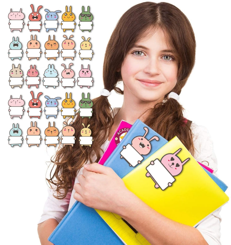 10 Sheets Cute Animal Name Stickers 15 Designs Blank Word Stickers for Kids, Cute Animal Name