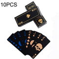 10 PCS Fluorescent PVC Skull Playing Cards Waterproof  Playing Cards,Size:, Fluorescent 3.2 x 8.7cm Blue+Gold (Blue+Gold), Fluorescent 3.2 x 8.7cm (Blue+Green)