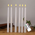 6 PCS B003 White Shell Long-rod Simulation Candle Light with Remote Control, B003 Yellow, B003 White
