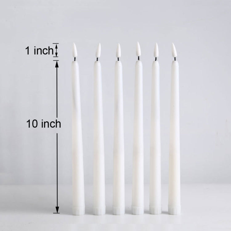 6 PCS B003 White Shell Long-rod Simulation Candle Light with Remote Control, B003 Yellow, B003 White