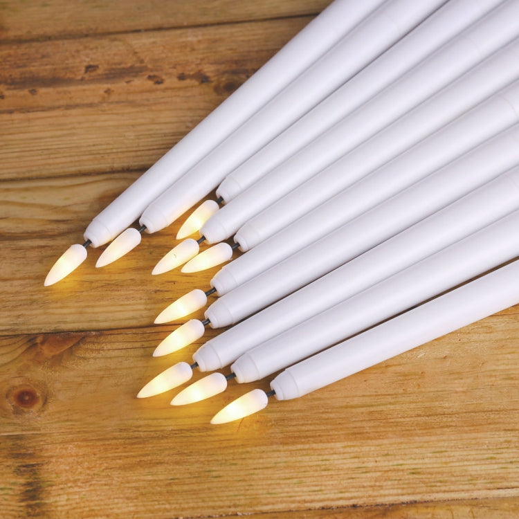 6 PCS B003 White Shell Long-rod Simulation Candle Light with Remote Control, B003 Yellow, B003 White