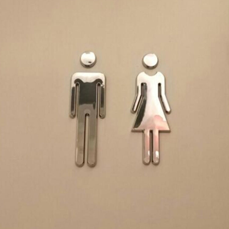 2 PCS 12cm Toilet /Bathroom /Restroom /WC Door Wall Sign Signage, 12cm