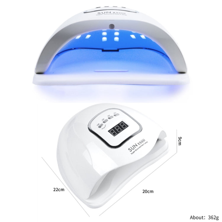 SunX5Max 150W Nail Polish Glue LED Phototherapy Induction Baking Lamp, EU Plug, US Plug