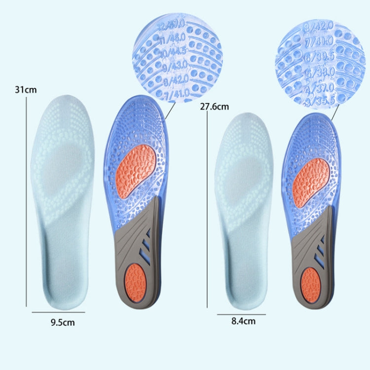 TPE GEL Sports Insole Shock-absorbing Sweat-absorbing Running Insole, Male 41-46
