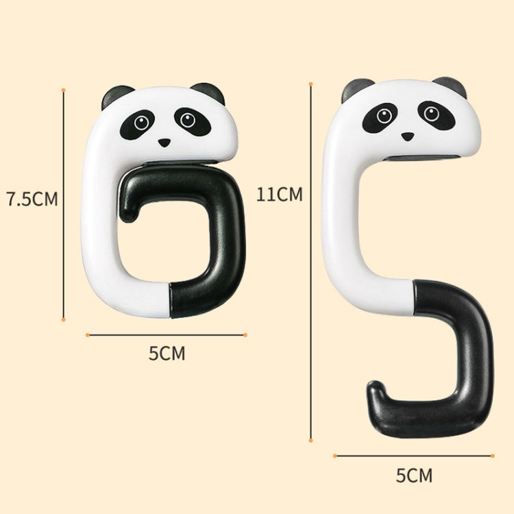 2 PCS Deskside Schoolbag Hook Removable Office Bag Hanger, Panda, Small Pink Cat, Raccoon, Kitten