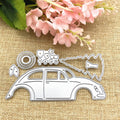 Car Christmas Tree Metal Paper Art Leather Cutting Die, Christmas Tree
