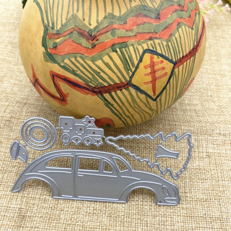 Car Christmas Tree Metal Paper Art Leather Cutting Die, Christmas Tree