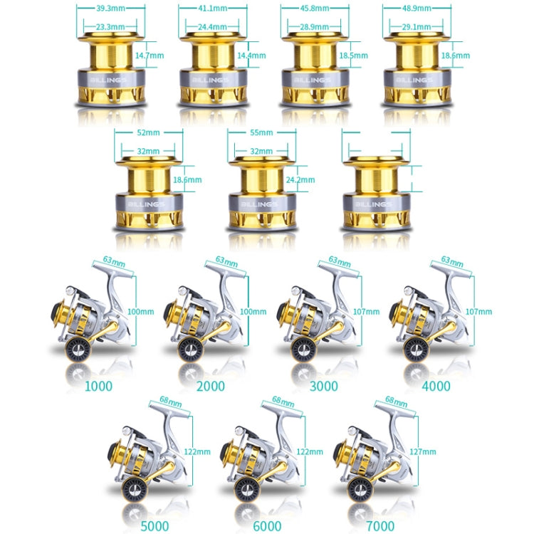 Metal Spinning Wheel Fishing Reel Casting Sea Rod Wheel, Style:, YK1000 (EVA Grip), YK2000 (EVA Grip), YK3000 (EVA Grip), YK4000 (EVA Grip), YK5000 (EVA Grip), YK6000 (EVA Grip), YK7000 (EVA Grip), YK SE1000 (Half Metal Ball Grip)                      ...