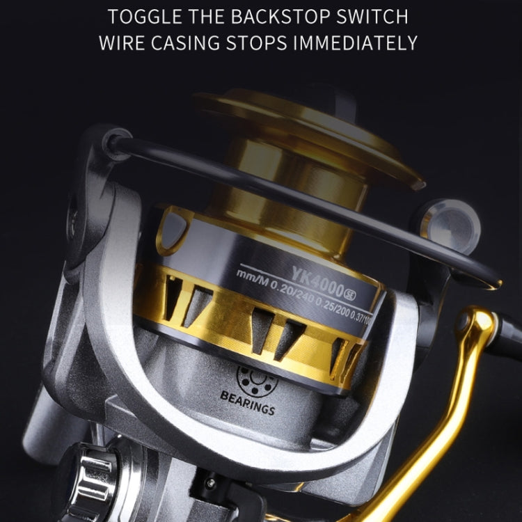 Metal Spinning Wheel Fishing Reel Casting Sea Rod Wheel, Style:, YK1000 (EVA Grip), YK2000 (EVA Grip), YK3000 (EVA Grip), YK4000 (EVA Grip), YK5000 (EVA Grip), YK6000 (EVA Grip), YK7000 (EVA Grip), YK SE1000 (Half Metal Ball Grip)                      ...