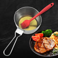 Stainless Steel Sauce Oil Pot + Silicone Oil Brush Set Outdoor BBQ Tools