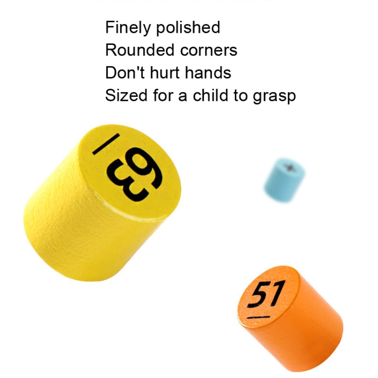 1-100 Teaching Aid Number Early Education Kindergarten Puzzle Toys, Style:, With 1 Question Card, With 18 Question Card