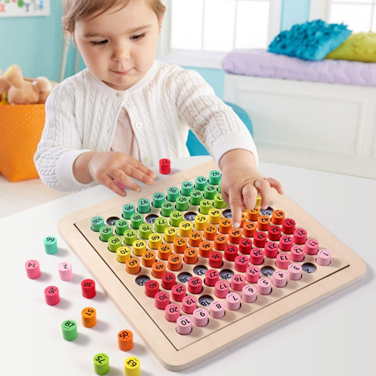 1-100 Teaching Aid Number Early Education Kindergarten Puzzle Toys, Style:, With 1 Question Card, With 18 Question Card
