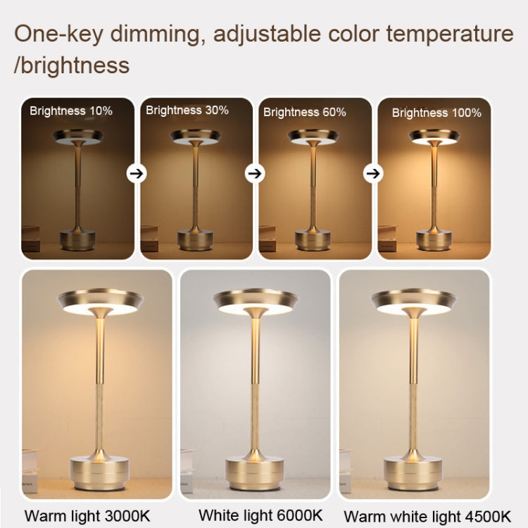 Rechargeable Desk Lamp Removable Desk Lamp Bar Atmosphere Night Light, Gold, Silver, Black