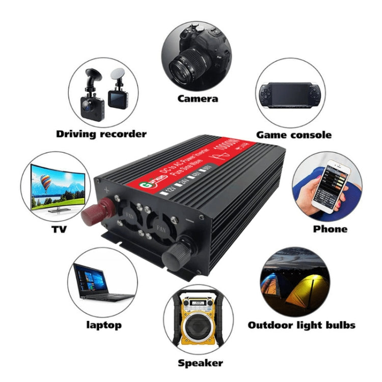 Gurxun HZ1500-10000 Sine Wave 10000W Inverter Power Converter, 10000W 12V To 110V, 10000W 12V To 220V, 10000W 24V To 220V, 10000W 48V To 220V, 10000W 60V To 220V