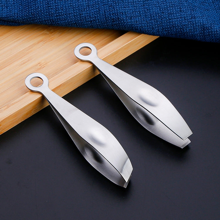 Household Stainless Steel Fast Pig Hair Duck Hair Plucking Clip, Flat Mouth, Oblique Mouth