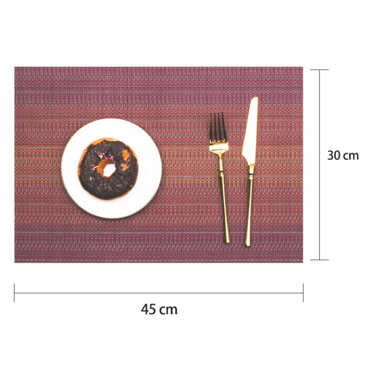 Christmas Gradient Thickening Woven PVC Heat Insulation Pad, Coffee, Red, Dark Blue, Light Blue