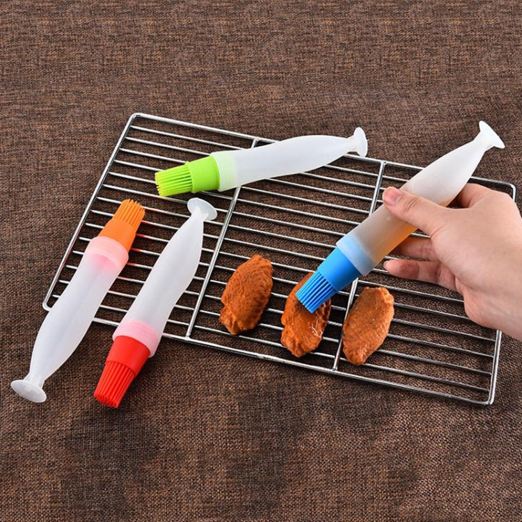 4 PCS Convenient Silicone Baking BBQ Oil Bottle Brush, Color Random Delivery
