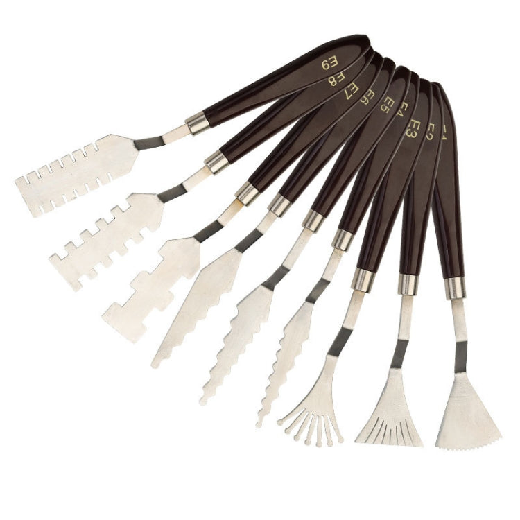 Oil Painting Knife Graffiti Toning Wooden Scraper Student Art Painting Tool, Style:, E1, E2, E3, E4, E5, E6, E7, E8, E9