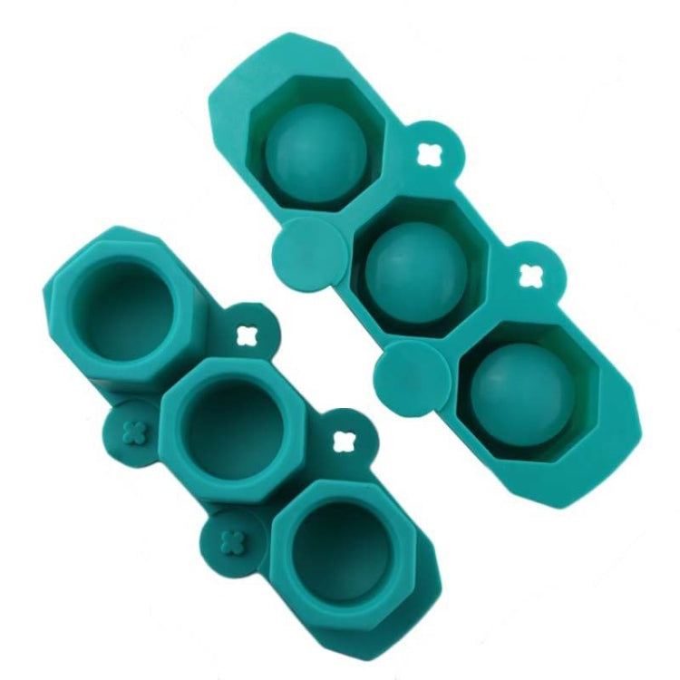 2 PCS 3 Grid Silicone Diamond Ice Tray Succulent Flower Pot Mold DIY Plaster Mold, Ink Green, Blue, Green