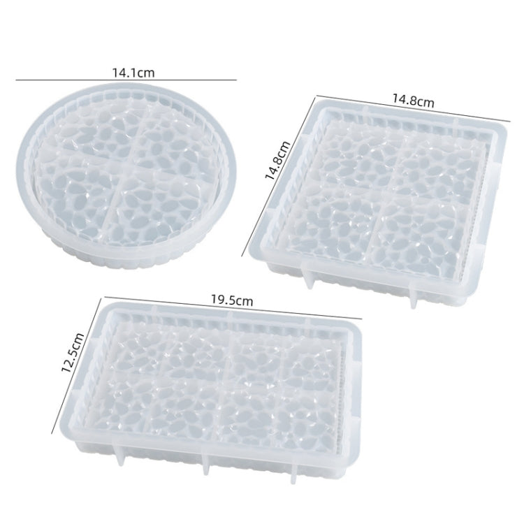 DIY Round and Square Diamond Pattern Storage Tray Silicone Mold, Specification: Rectangular, Round, Square, Rectangular