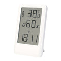 9032 LCD Large Screen Display Alarm Clock Temperature and Humidity Meter, White, Blue, Black, Pink