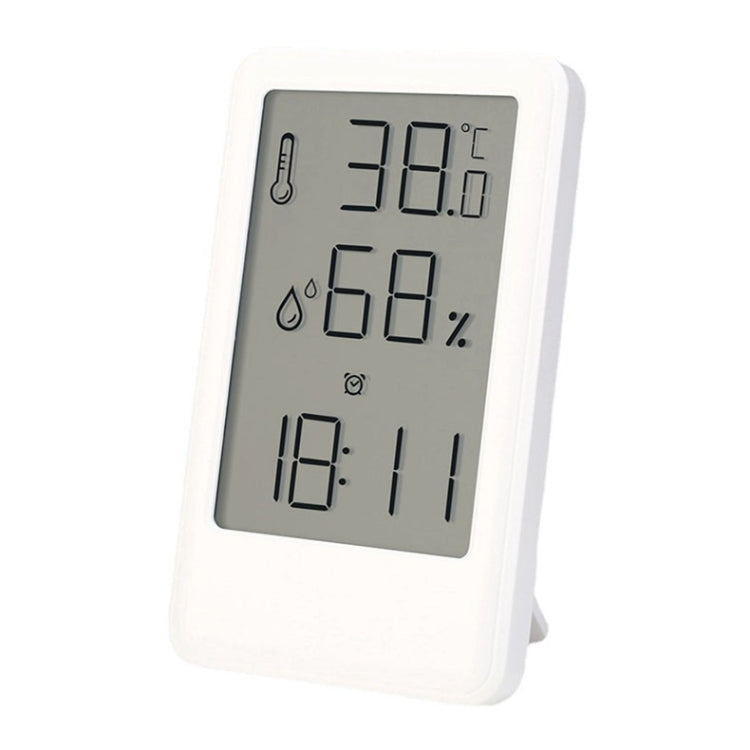 9032 LCD Large Screen Display Alarm Clock Temperature and Humidity Meter, White, Blue, Black, Pink