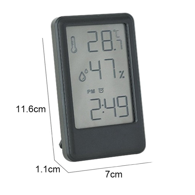 9032 LCD Large Screen Display Alarm Clock Temperature and Humidity Meter, White, Blue, Black, Pink