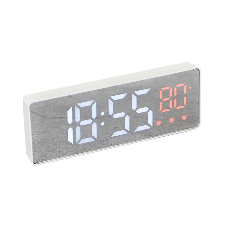 0715 Voice-activated LED Mute Date Temperature Display Electronic Clock, Black Surface Blue Light, Black Surface Green Light, Black Surface Red Light, White Shell Blue Light, White Shell Green Light, White Shell Red Light, Black Shell Blue Light       ...