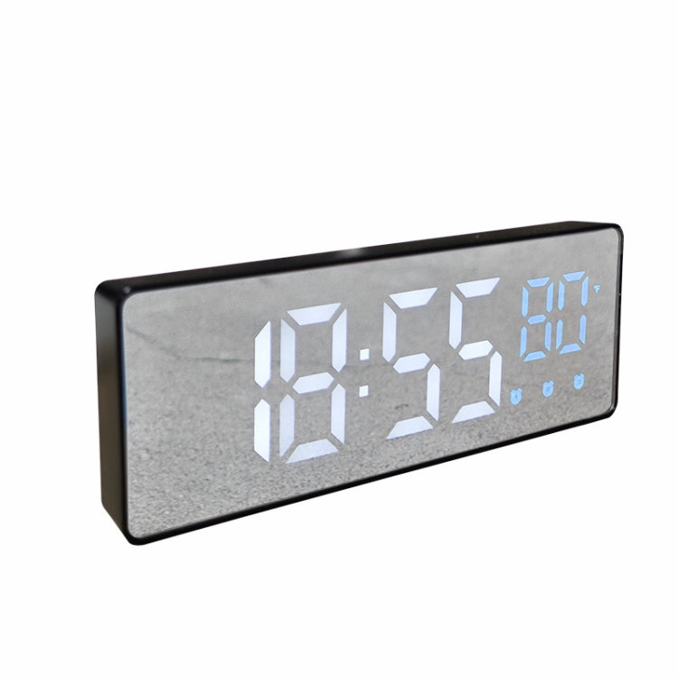 0715 Voice-activated LED Mute Date Temperature Display Electronic Clock, Black Surface Blue Light, Black Surface Green Light, Black Surface Red Light, White Shell Blue Light, White Shell Green Light, White Shell Red Light, Black Shell Blue Light       ...