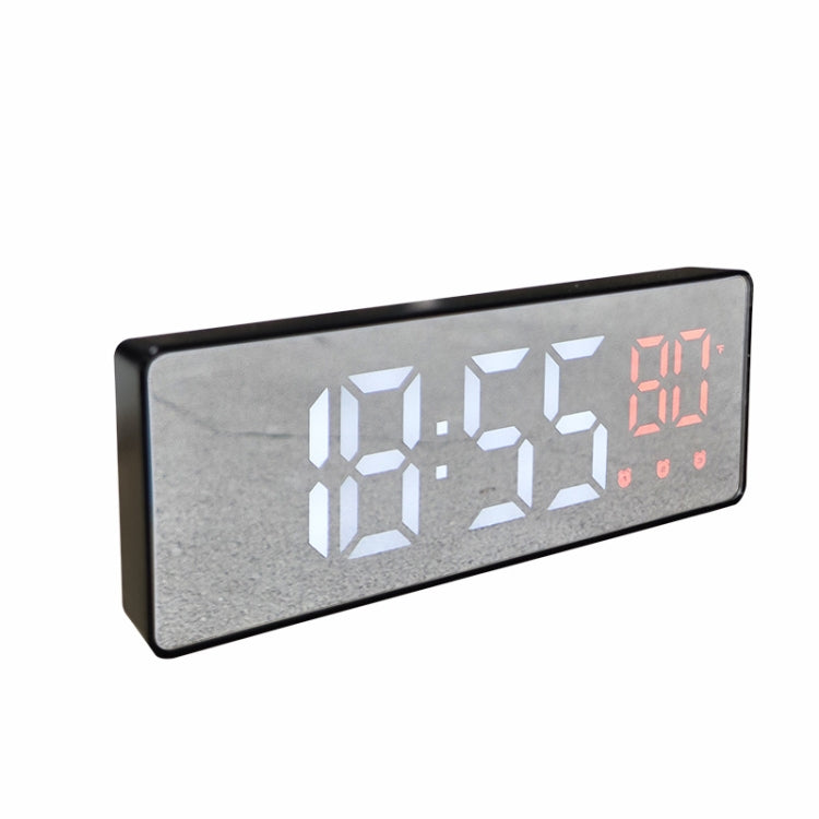 0715 Voice-activated LED Mute Date Temperature Display Electronic Clock, Black Surface Blue Light, Black Surface Green Light, Black Surface Red Light, White Shell Blue Light, White Shell Green Light, White Shell Red Light, Black Shell Blue Light       ...