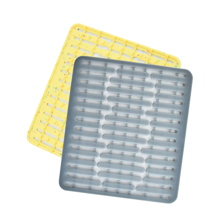 Multi-Functional Silicone Sink Pad Non-Slip Thermal Insulation Drain Pad, Color:, Gray, Yellow