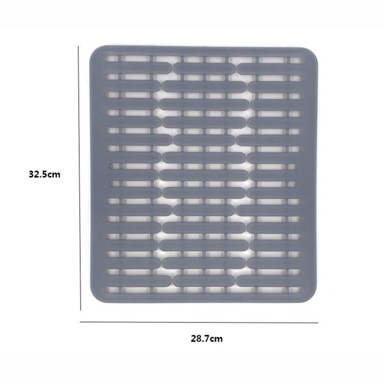 Multi-Functional Silicone Sink Pad Non-Slip Thermal Insulation Drain Pad, Color:, Gray, Yellow