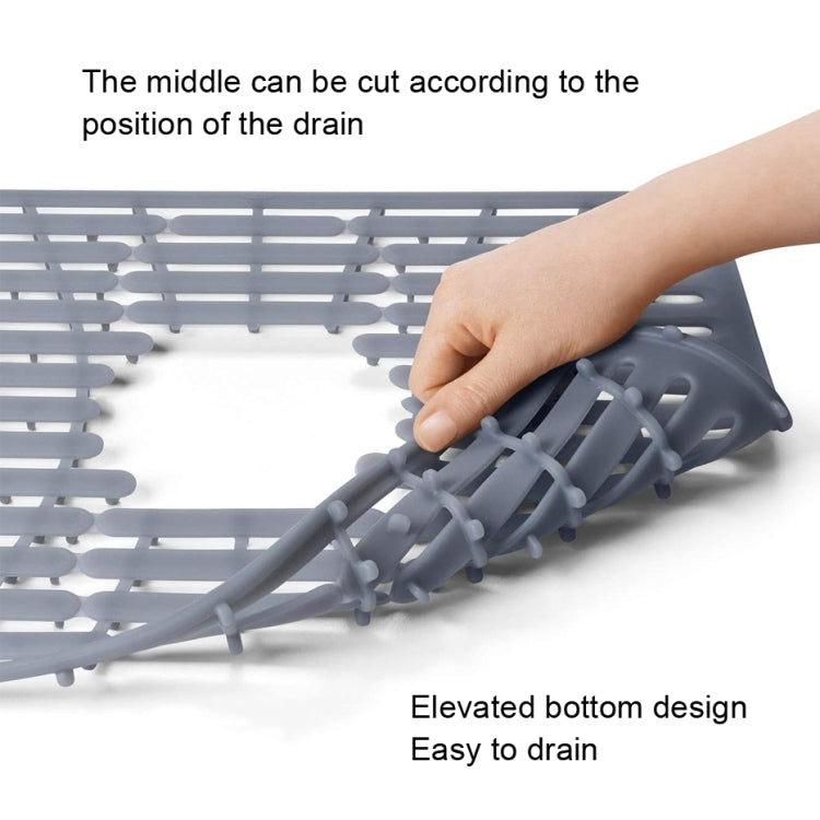 Multi-Functional Silicone Sink Pad Non-Slip Thermal Insulation Drain Pad, Color:, Gray, Yellow
