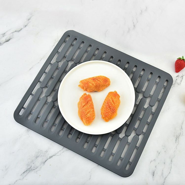 Multi-Functional Silicone Sink Pad Non-Slip Thermal Insulation Drain Pad, Color:, Gray, Yellow